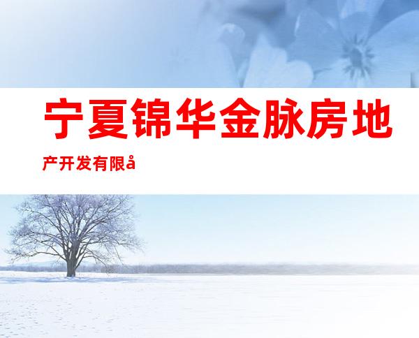 宁夏锦华金脉房地产开发有限公司