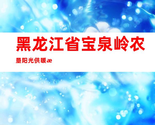 黑龙江省宝泉岭农垦阳光供暖有限责任公司